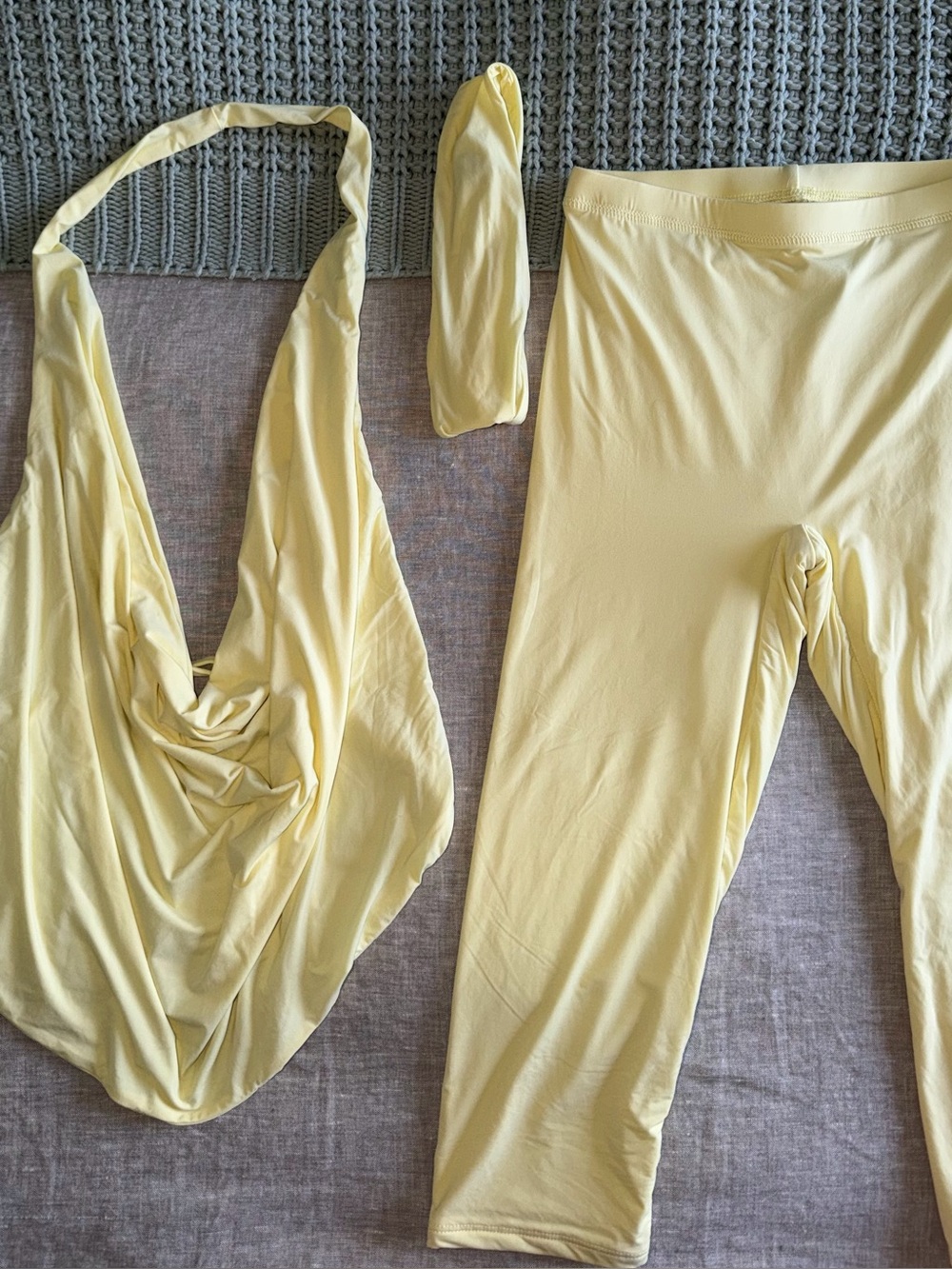 Naked Wardrobe Butter Yellow Capri Set